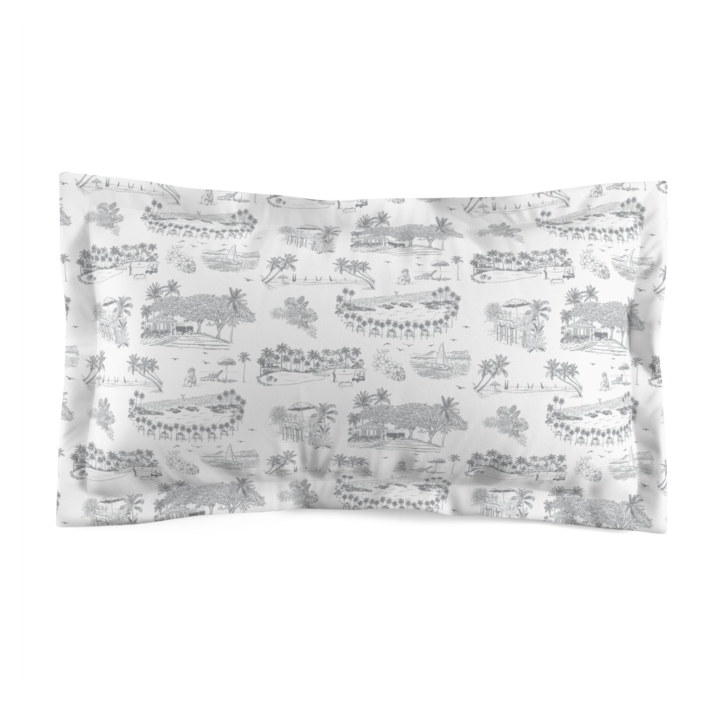 Ko Olina Pillow Sham white, gray