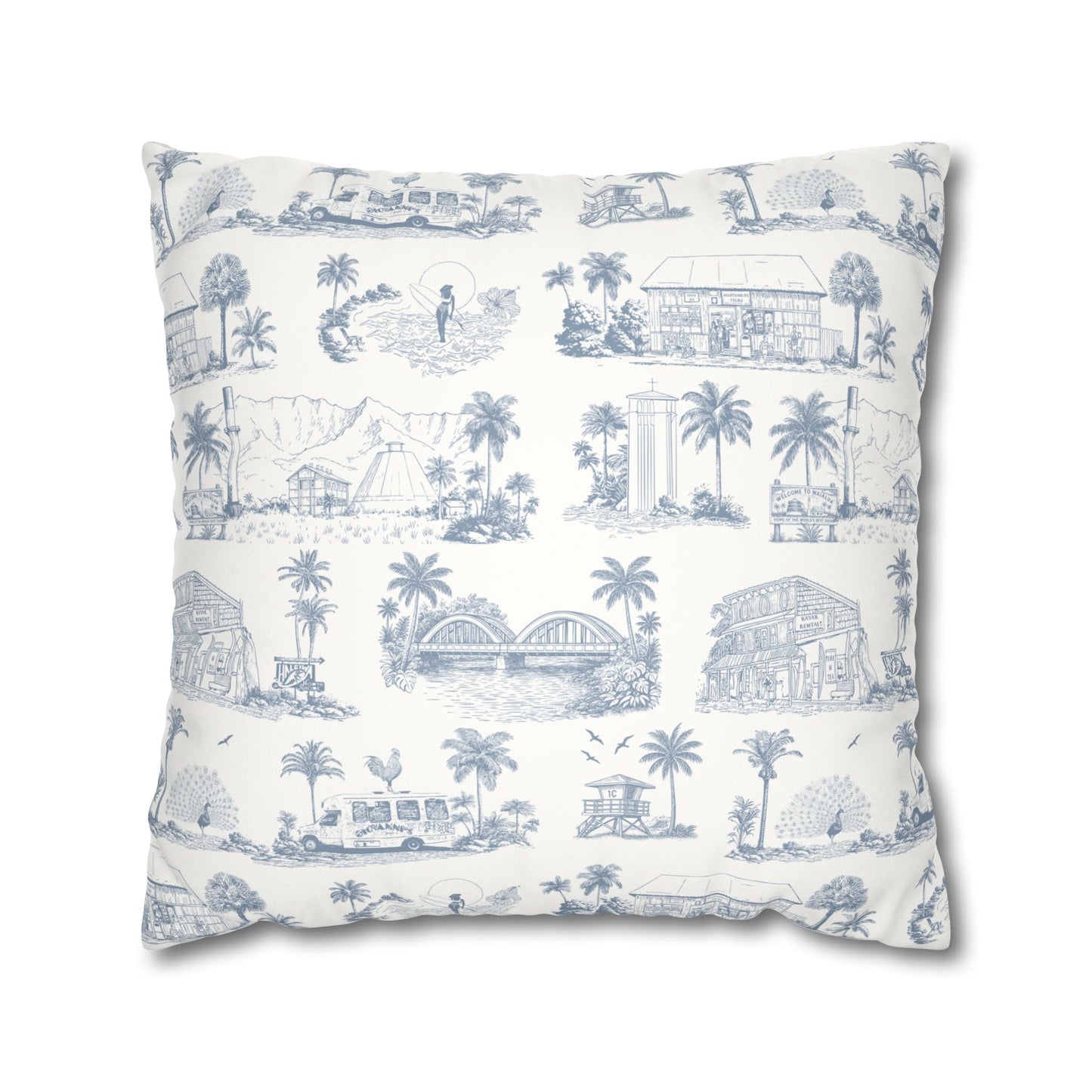 North Shore Faux Suede Pillowcase White without filler