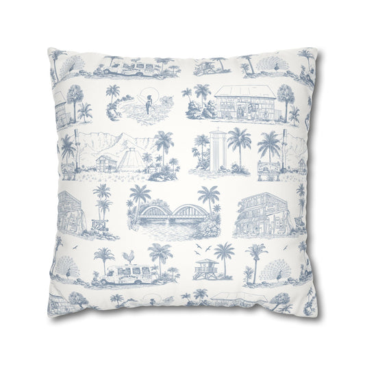 North Shore Faux Suede Pillowcase White without filler