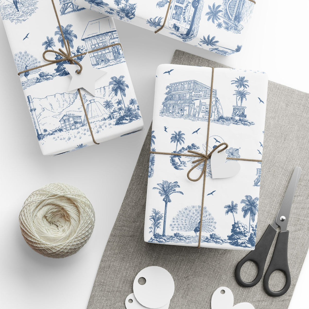 North Shore Toile Wrapping Paper Roll
