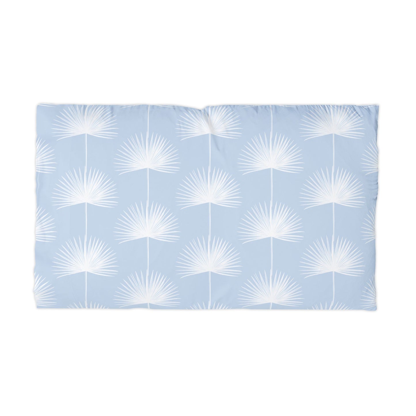 Blue Fan Palm Fan Microfiber Pillowcase