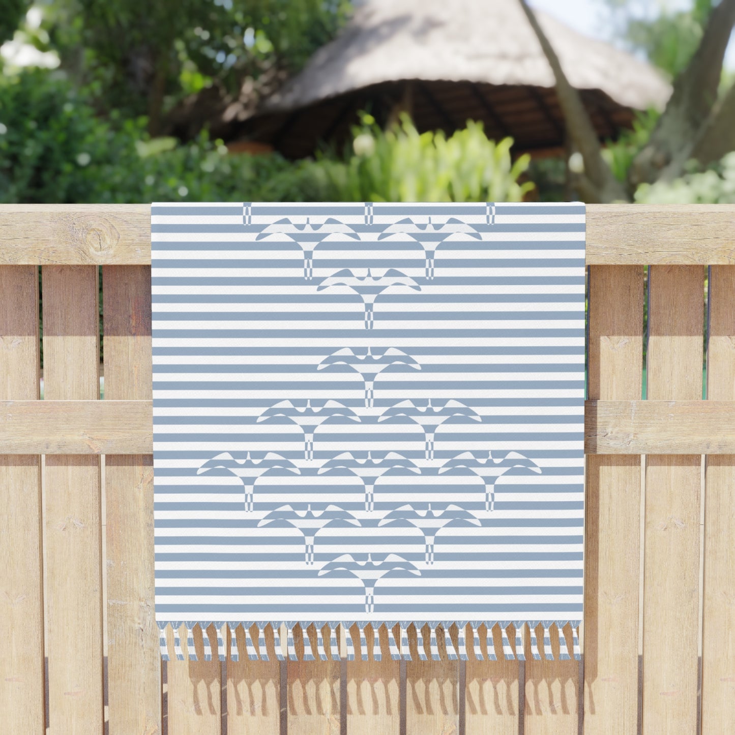 Stripe Iwa Bird Beach Cloth Towel