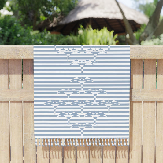 Stripe Iwa Bird Beach Cloth Towel
