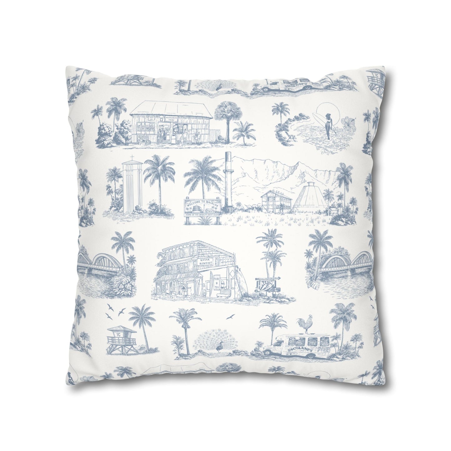 North Shore Faux Suede Pillowcase White without filler