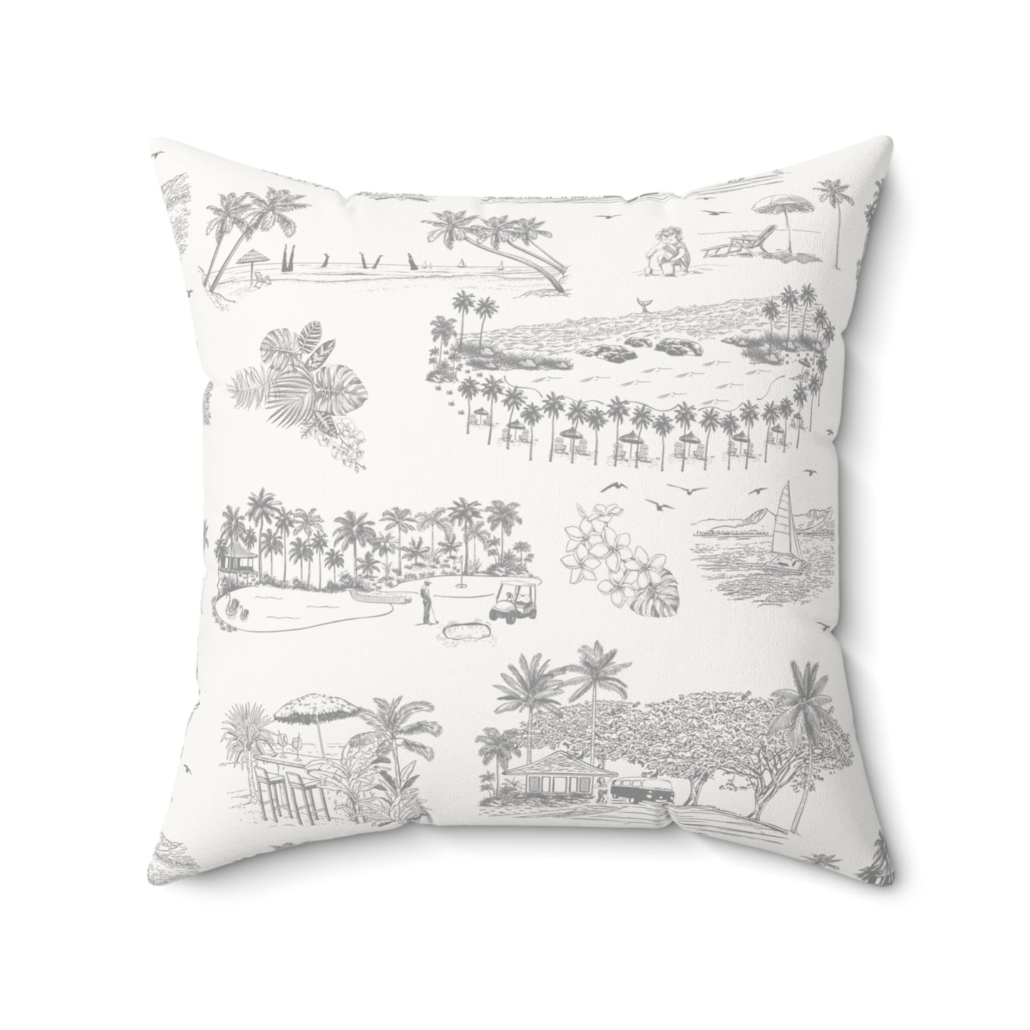 Ko Olina Faux Suede Pillow with filler