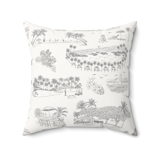 Ko Olina Faux Suede Pillow with filler