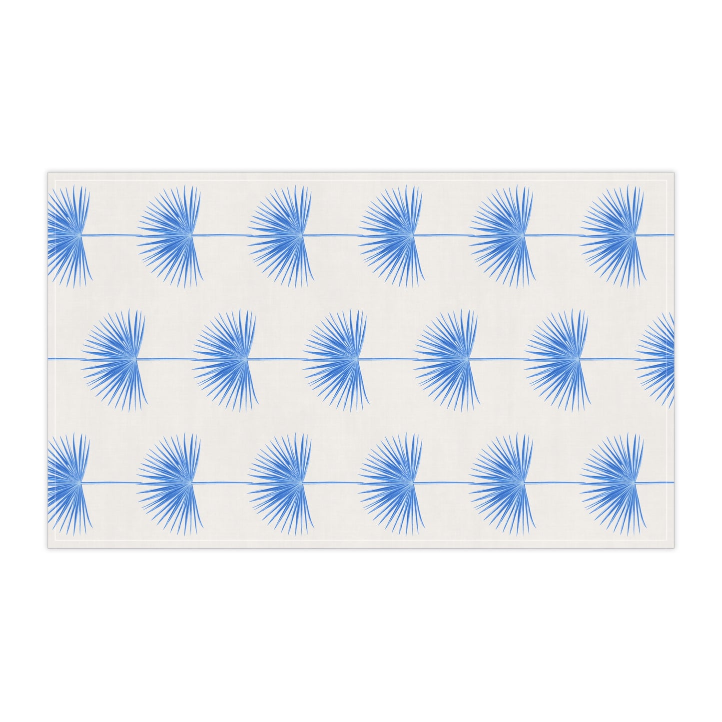 Blue Palm Fan Tea Towels dark blue