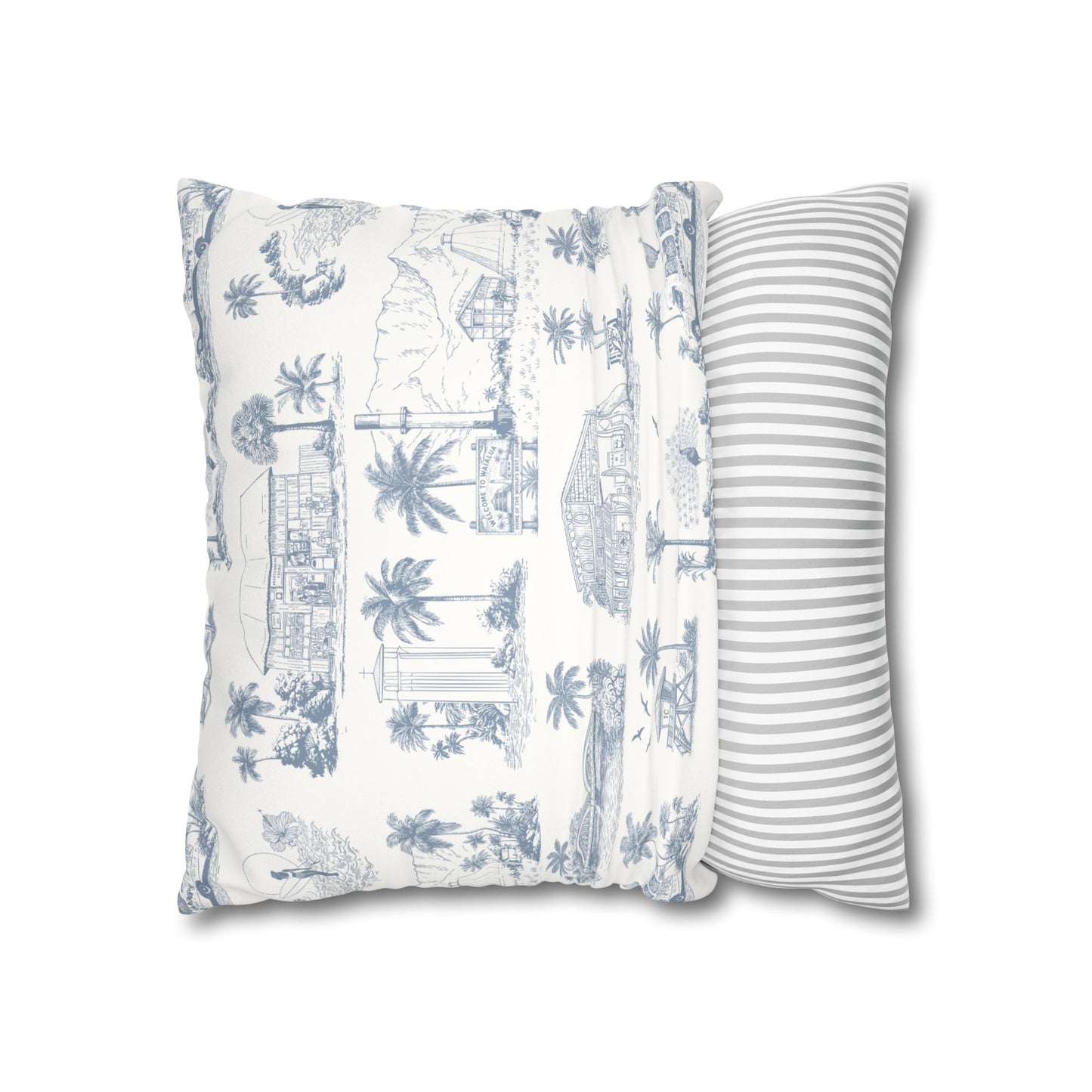 North Shore Faux Suede Pillowcase White without filler