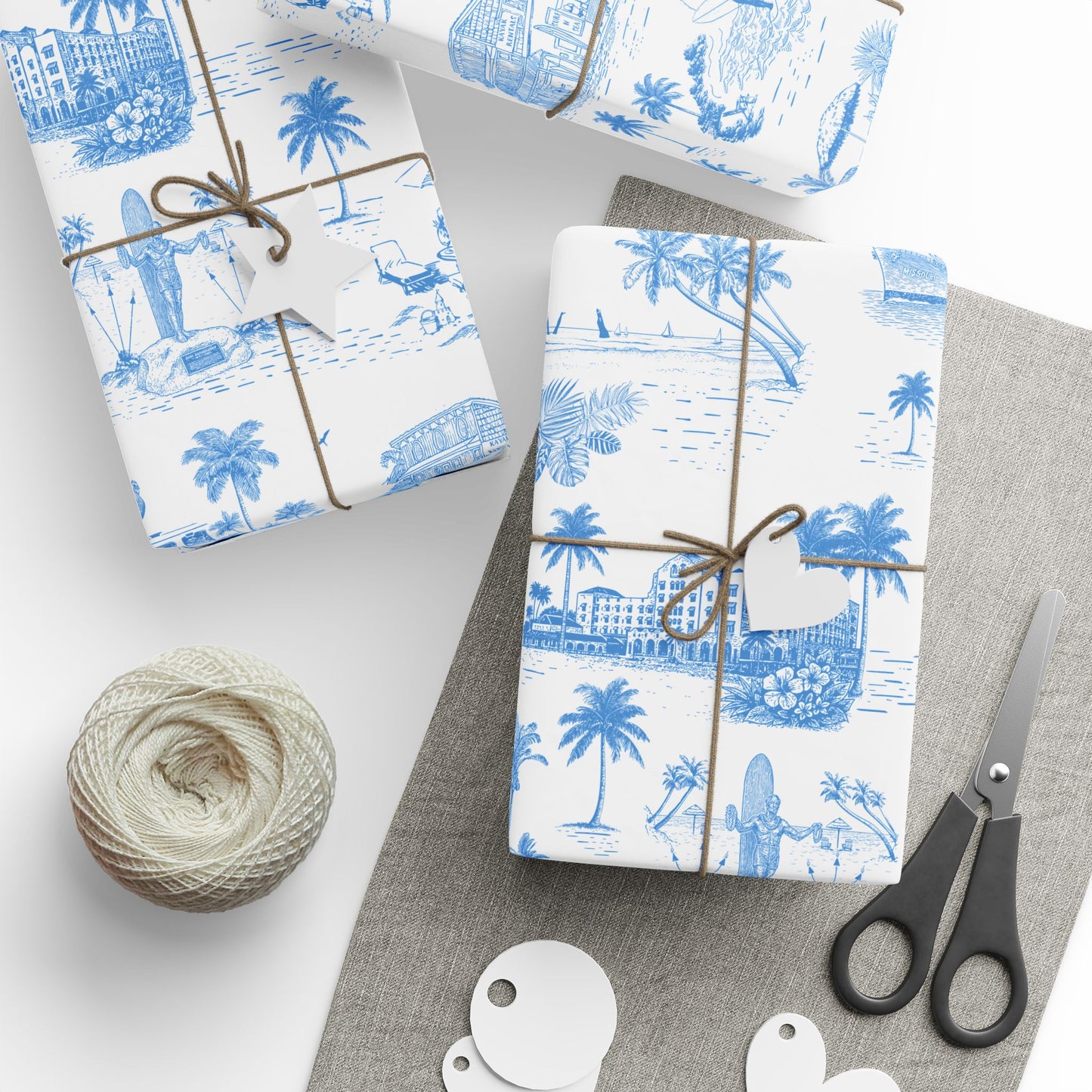 Oahu Toile Wrapping Paper Roll