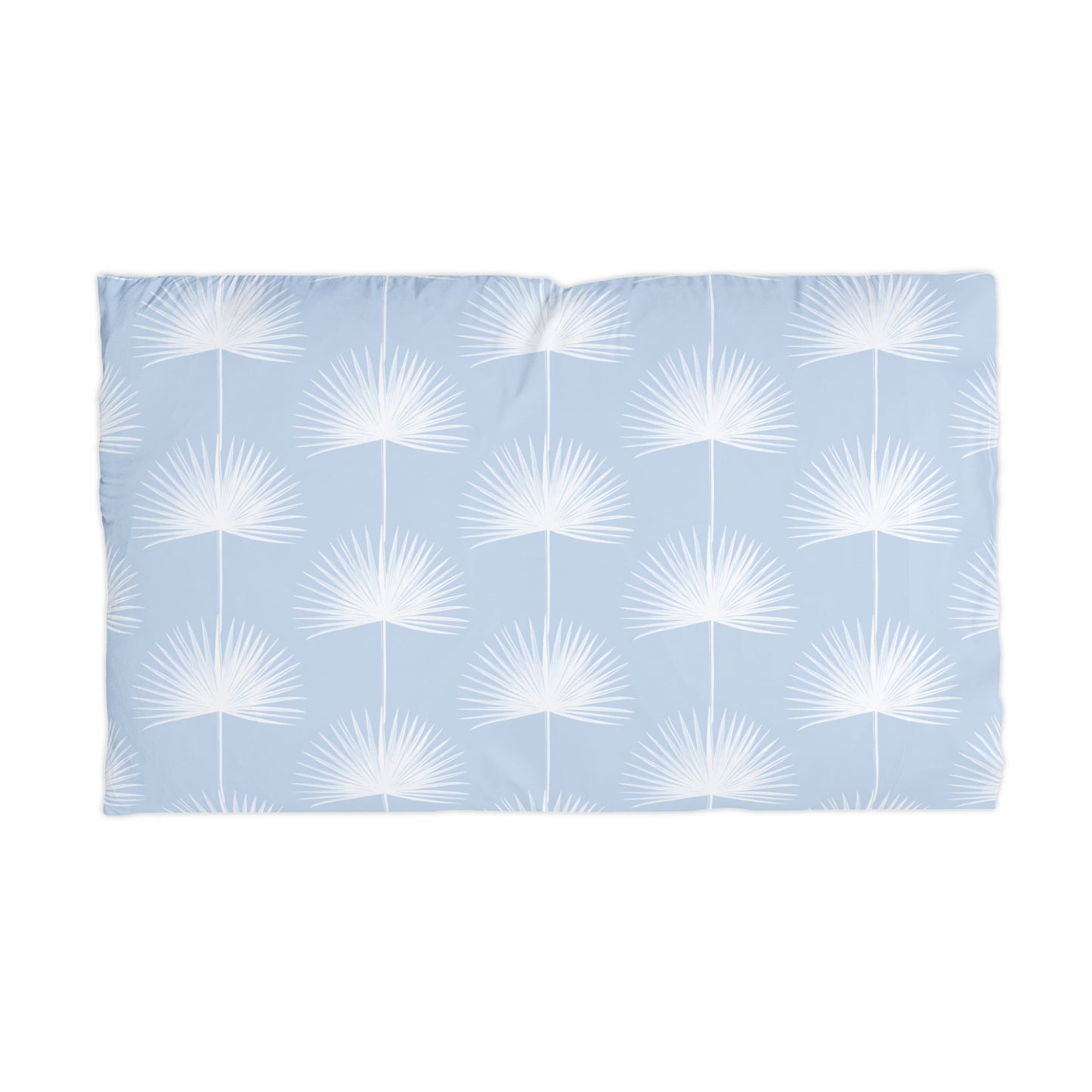 Blue Fan Palm Fan Microfiber Pillowcase