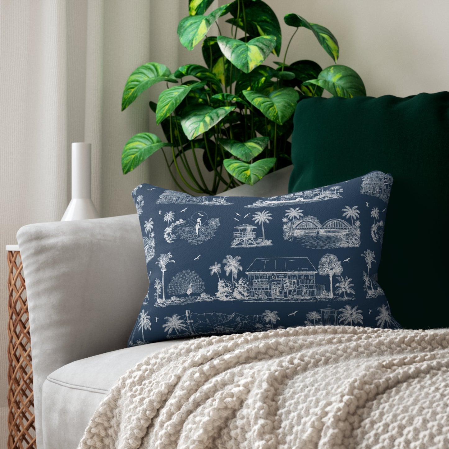 North Shore Throw Pillow Navy with insert
