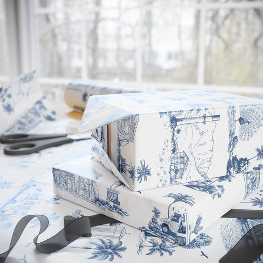 North Shore Toile Wrapping Paper Roll