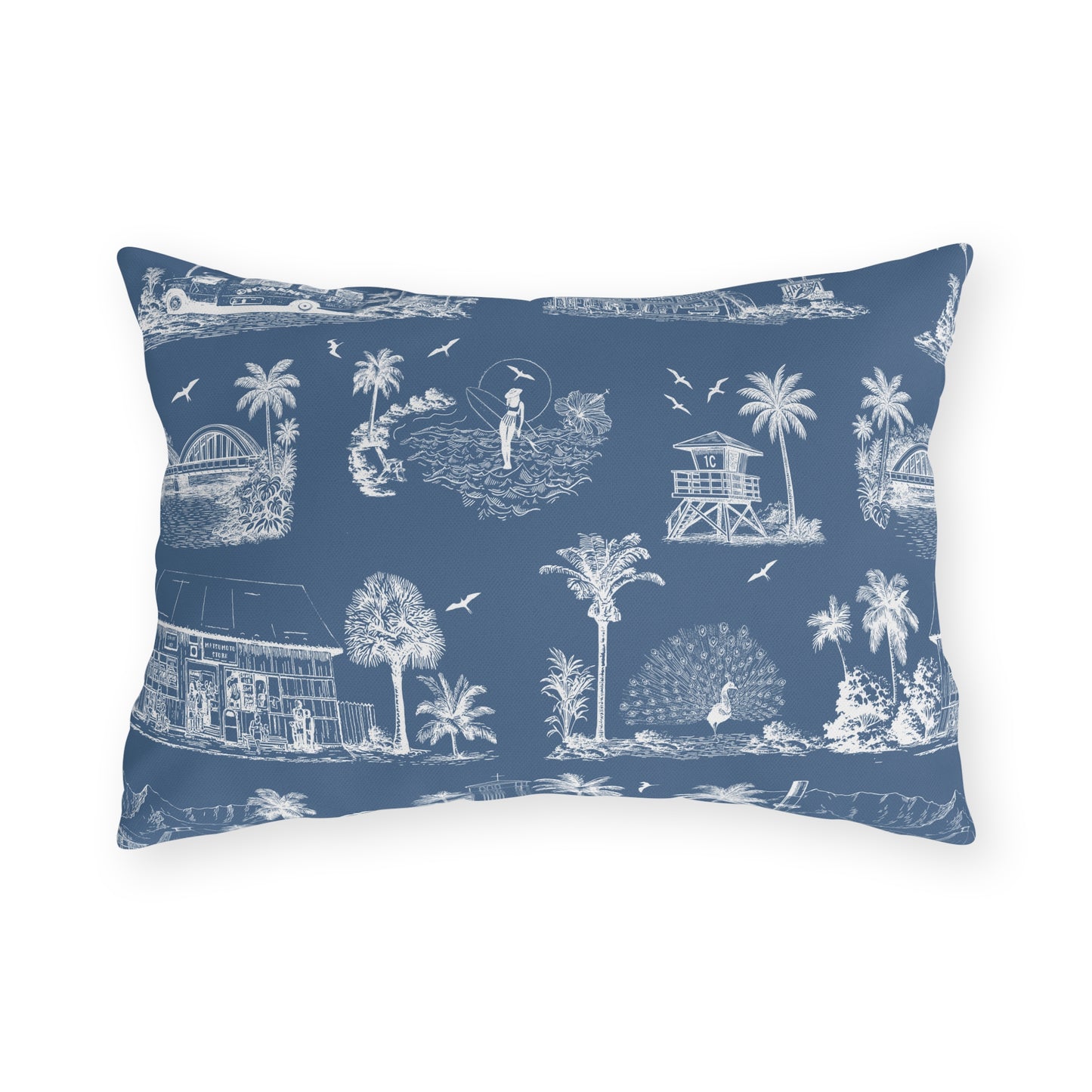 North Shore Outdoor Pillow Blue