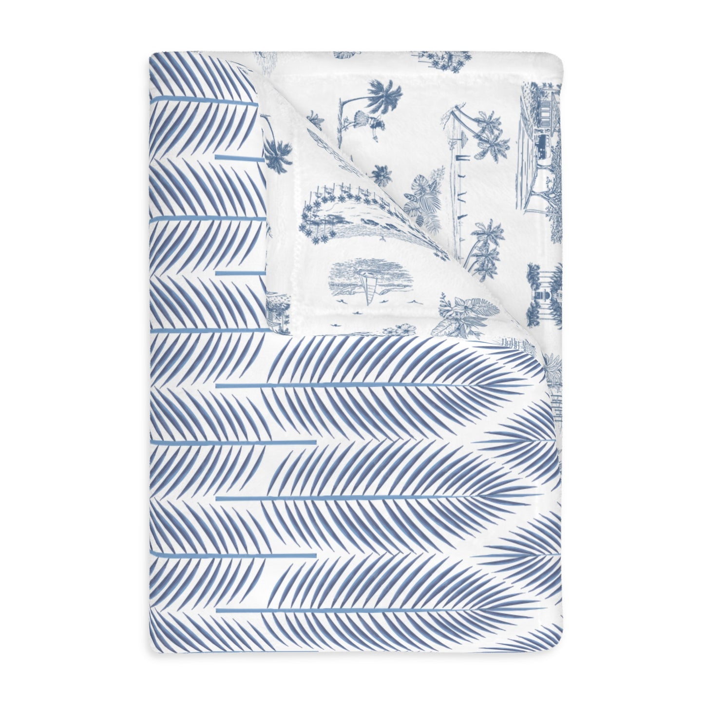 Palm Oahu Velveteen Microfiber Blanket