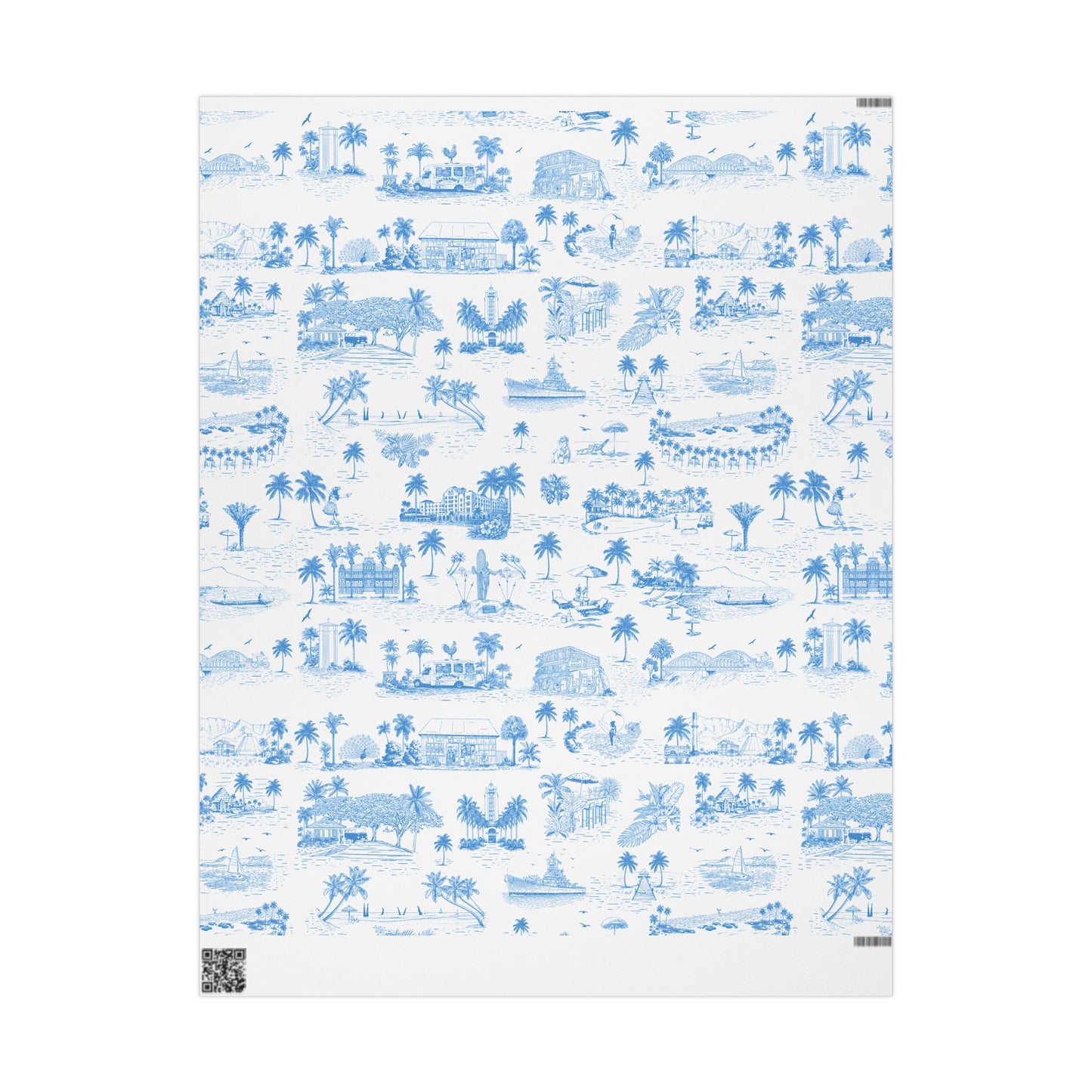 Oahu Toile Wrapping Paper Roll