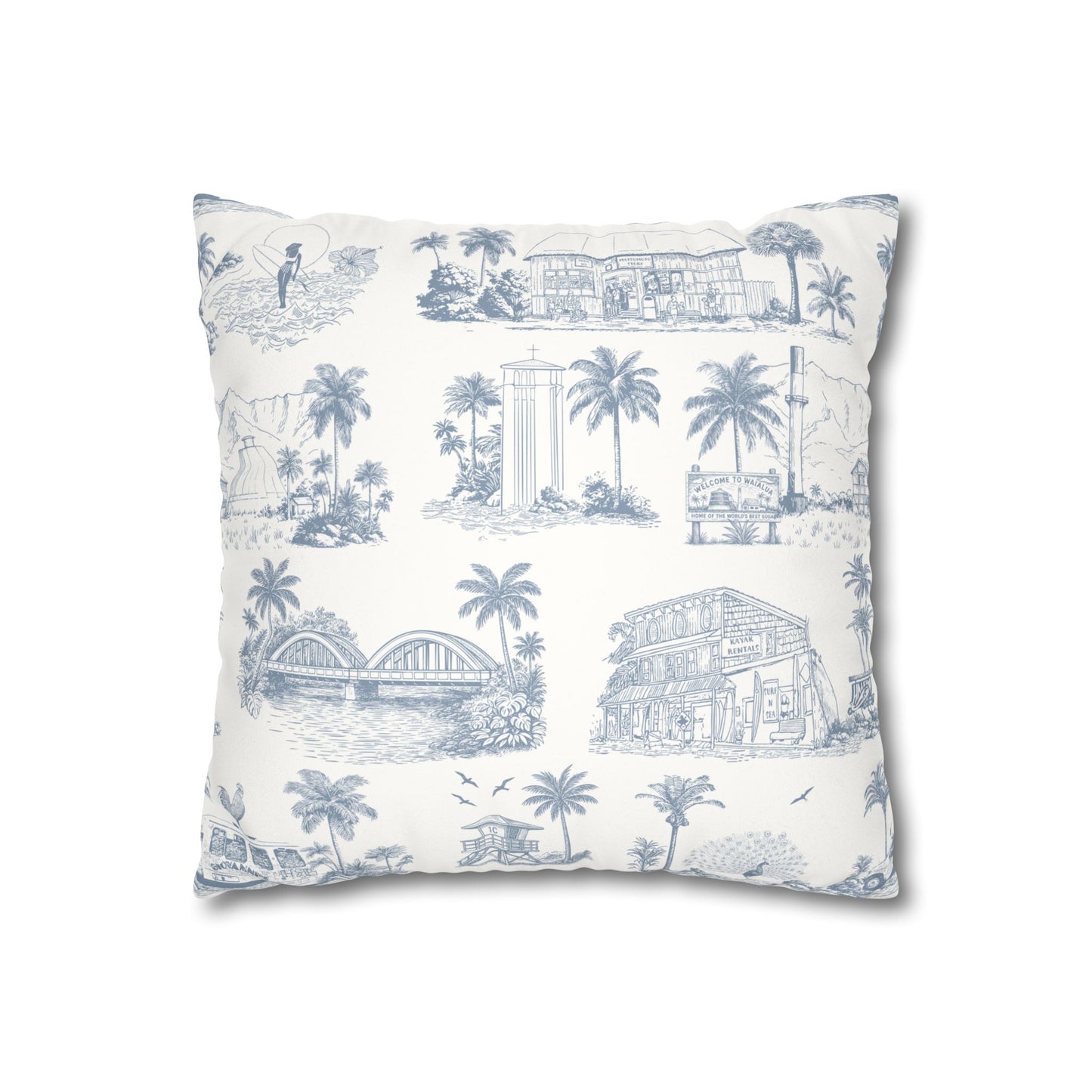 North Shore Faux Suede Pillowcase White without filler