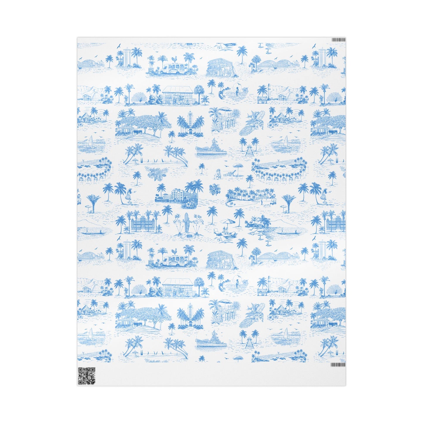 Oahu Toile Wrapping Paper Roll