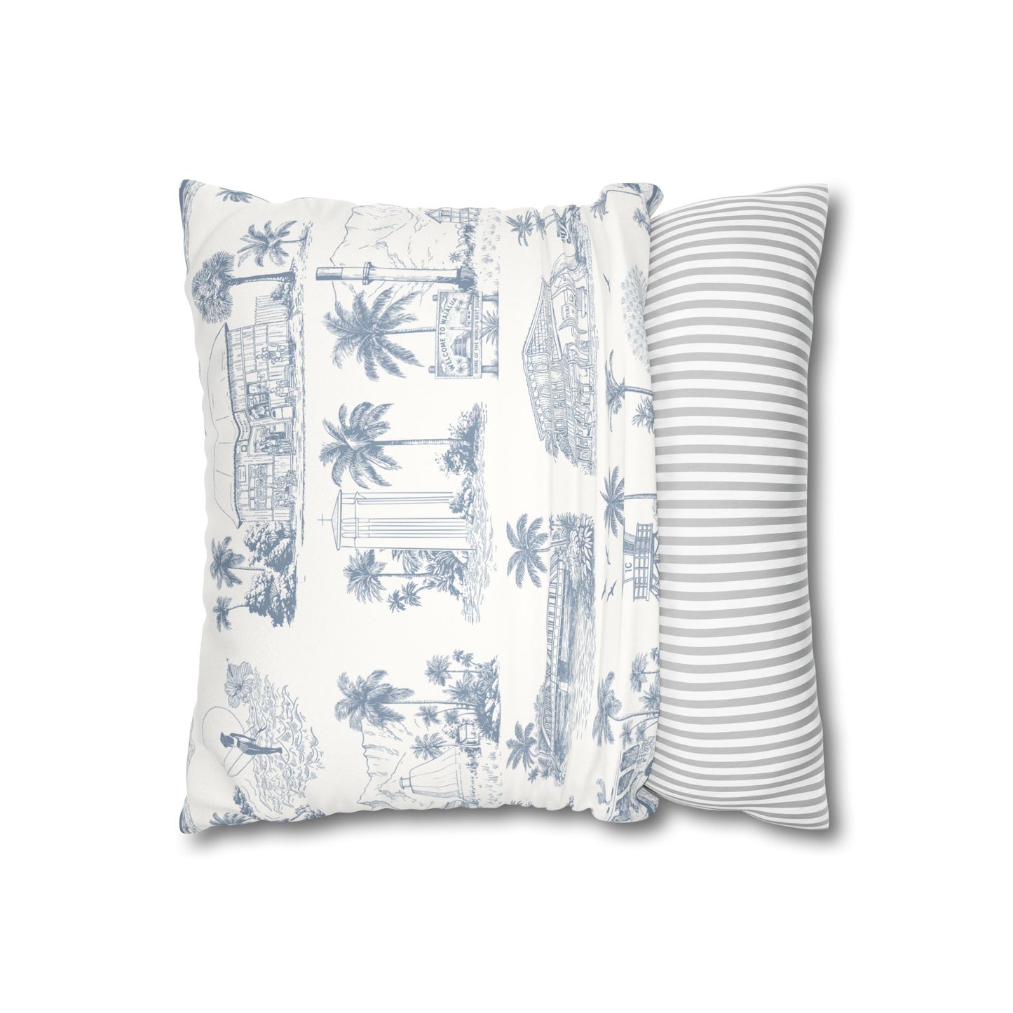 North Shore Faux Suede Pillowcase White without filler