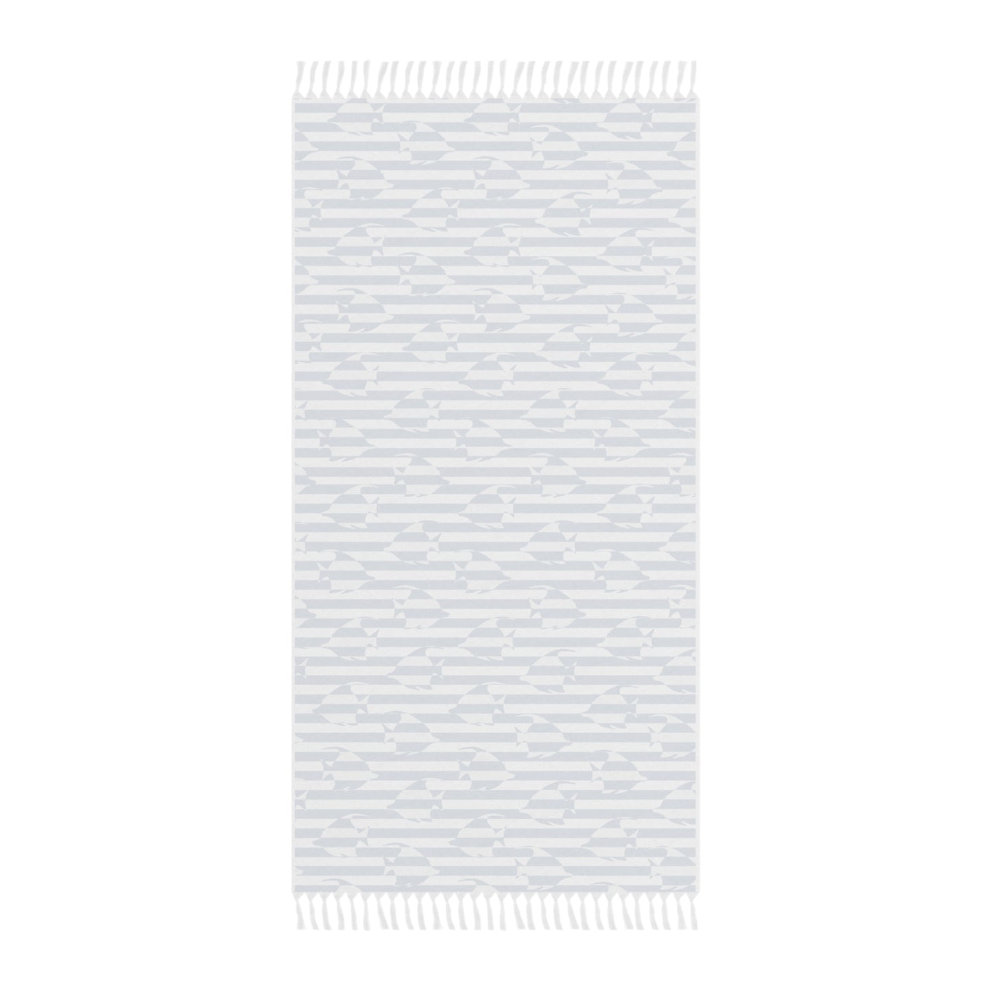 Stripe Fish Beach Cloth Towel Blue