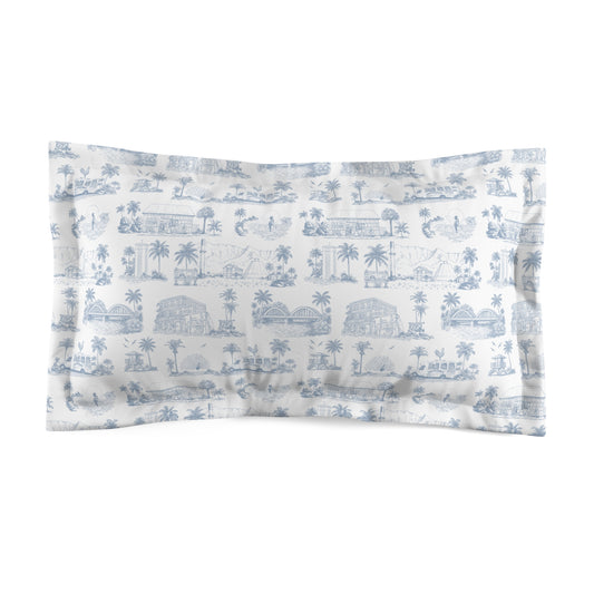 North Shore Pillow Sham white, light blue