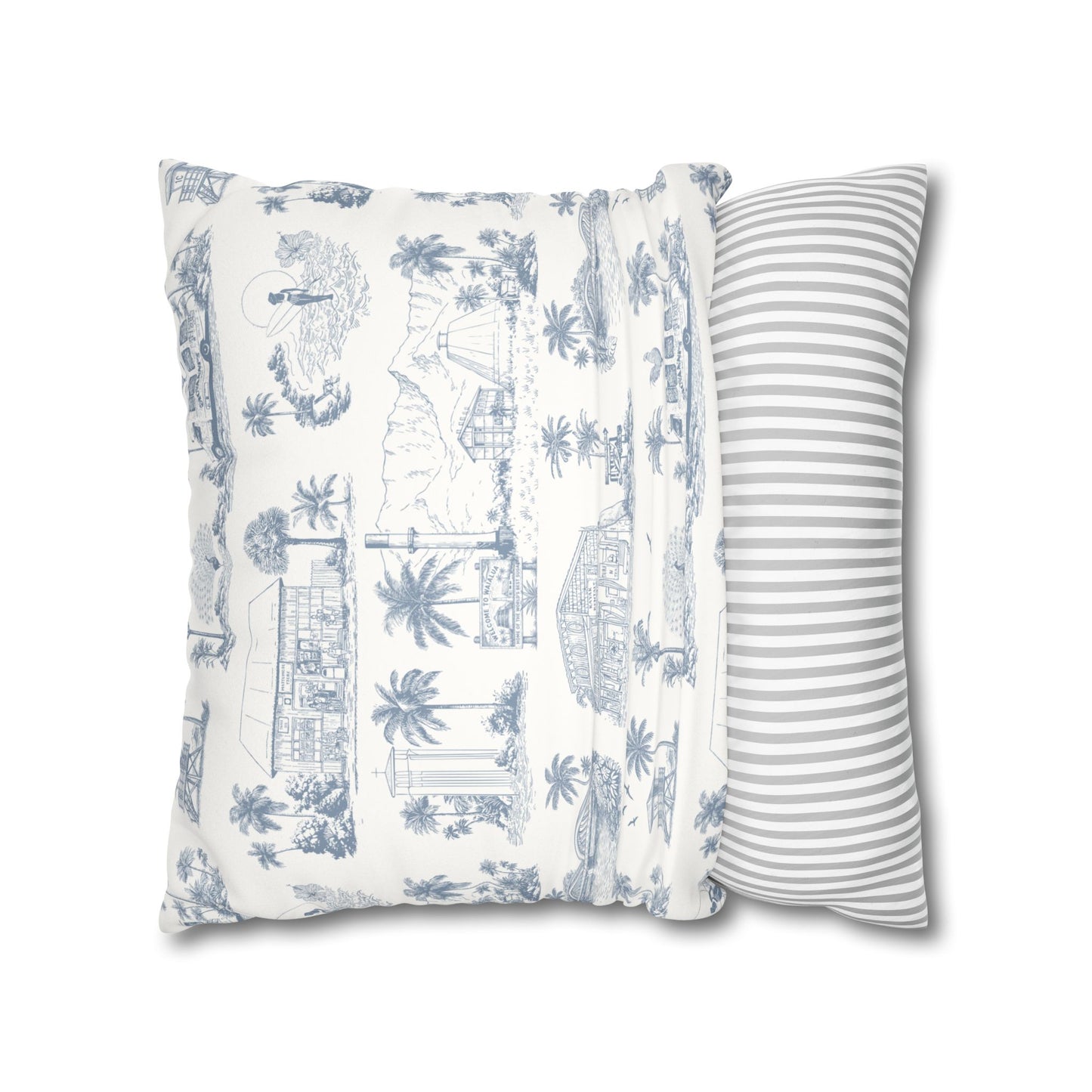 North Shore Faux Suede Pillowcase White without filler