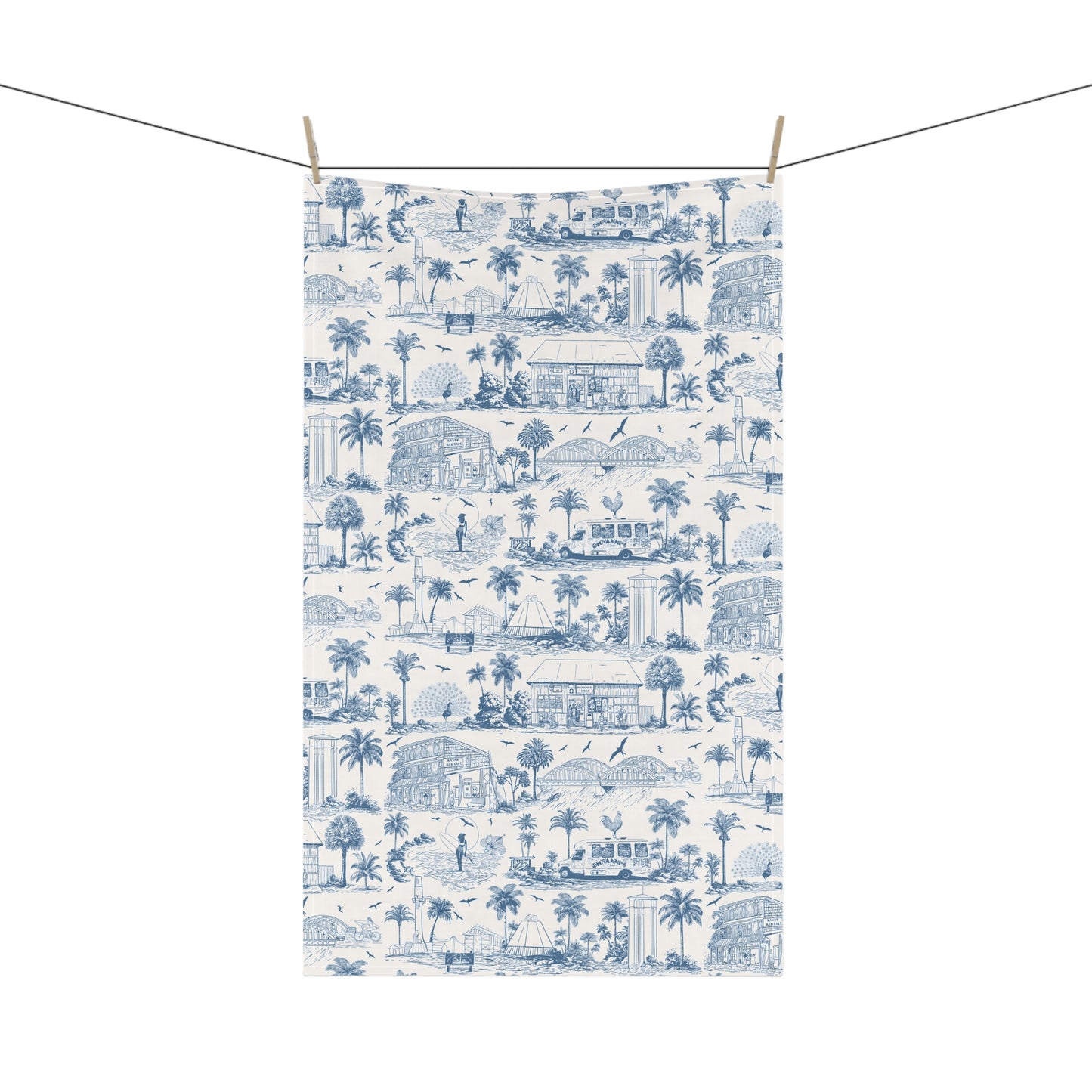 North Shore Tropical Linen Tea Towels