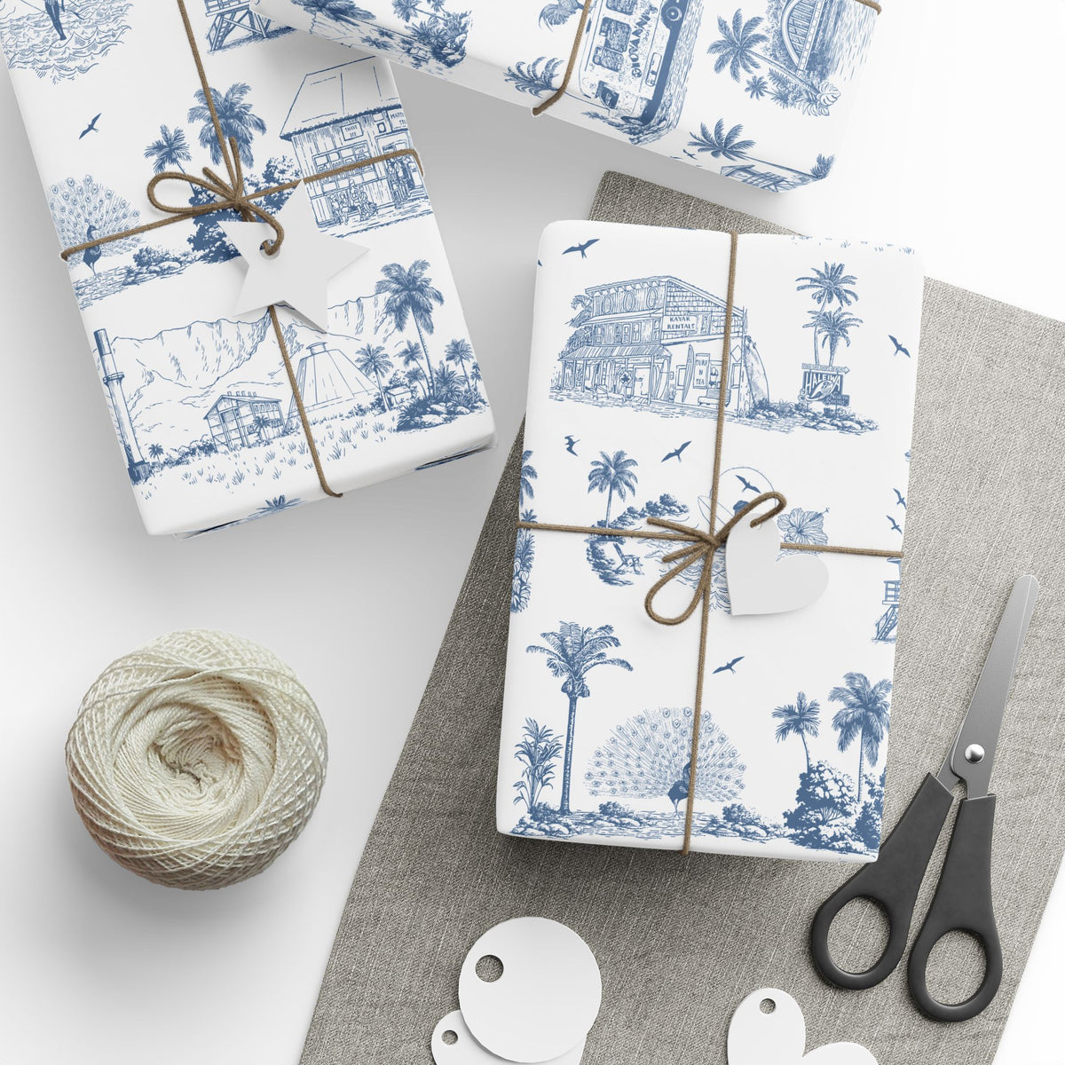 North Shore Toile Wrapping Paper Roll