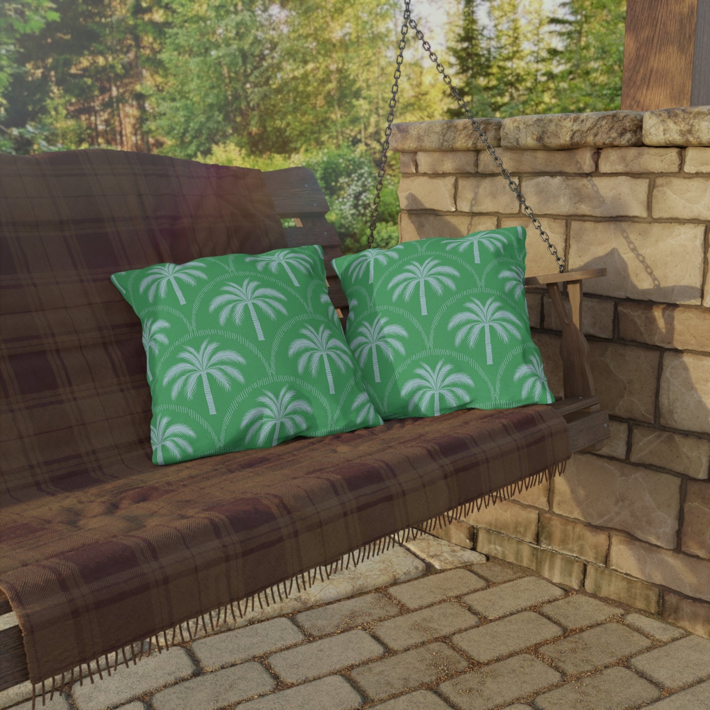 Arch Palm Palm Outdoor Pillow