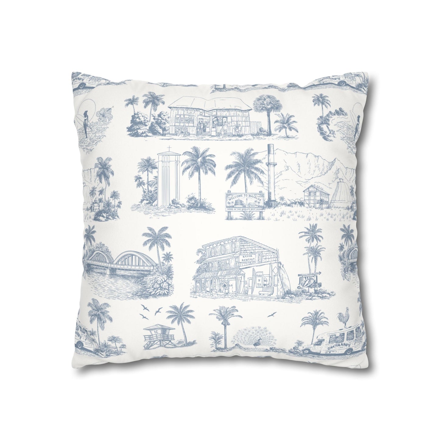 North Shore Faux Suede Pillowcase White without filler