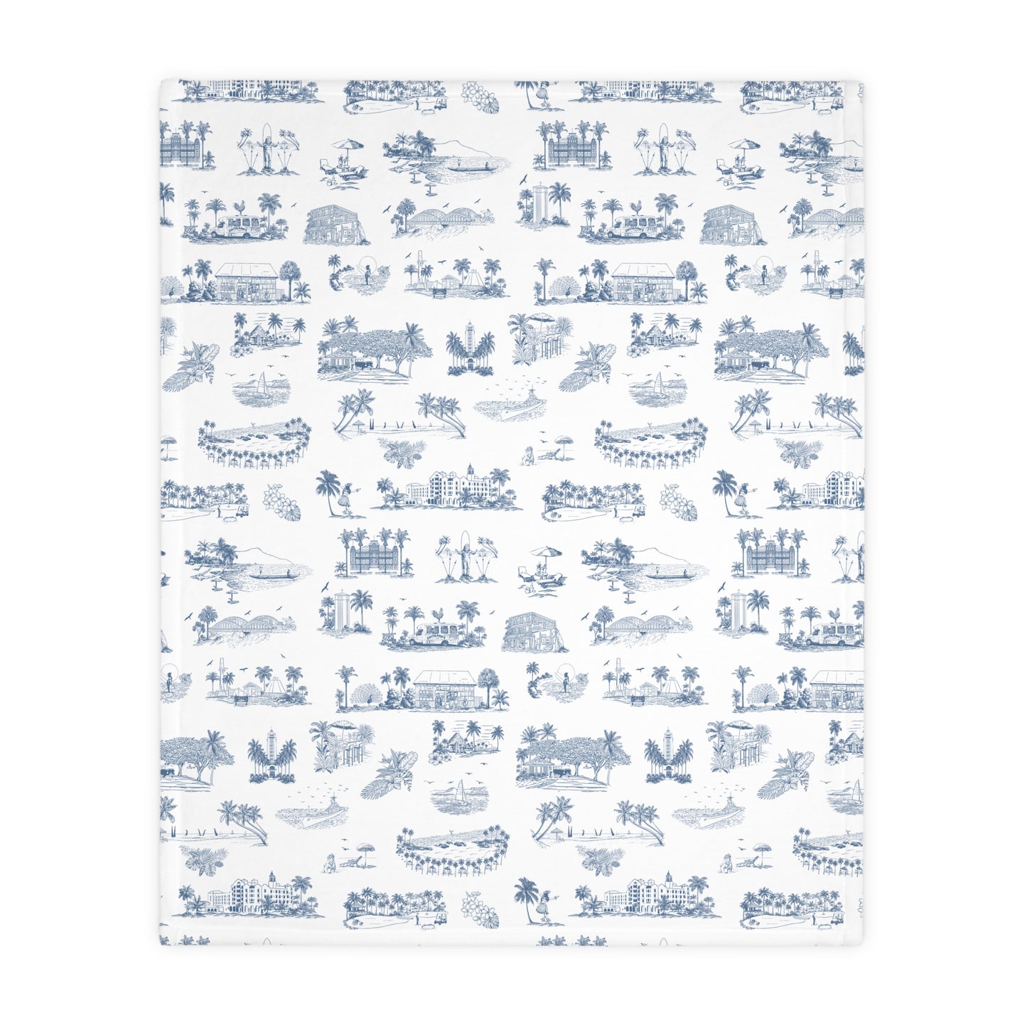 Palm Oahu Velveteen Microfiber Blanket