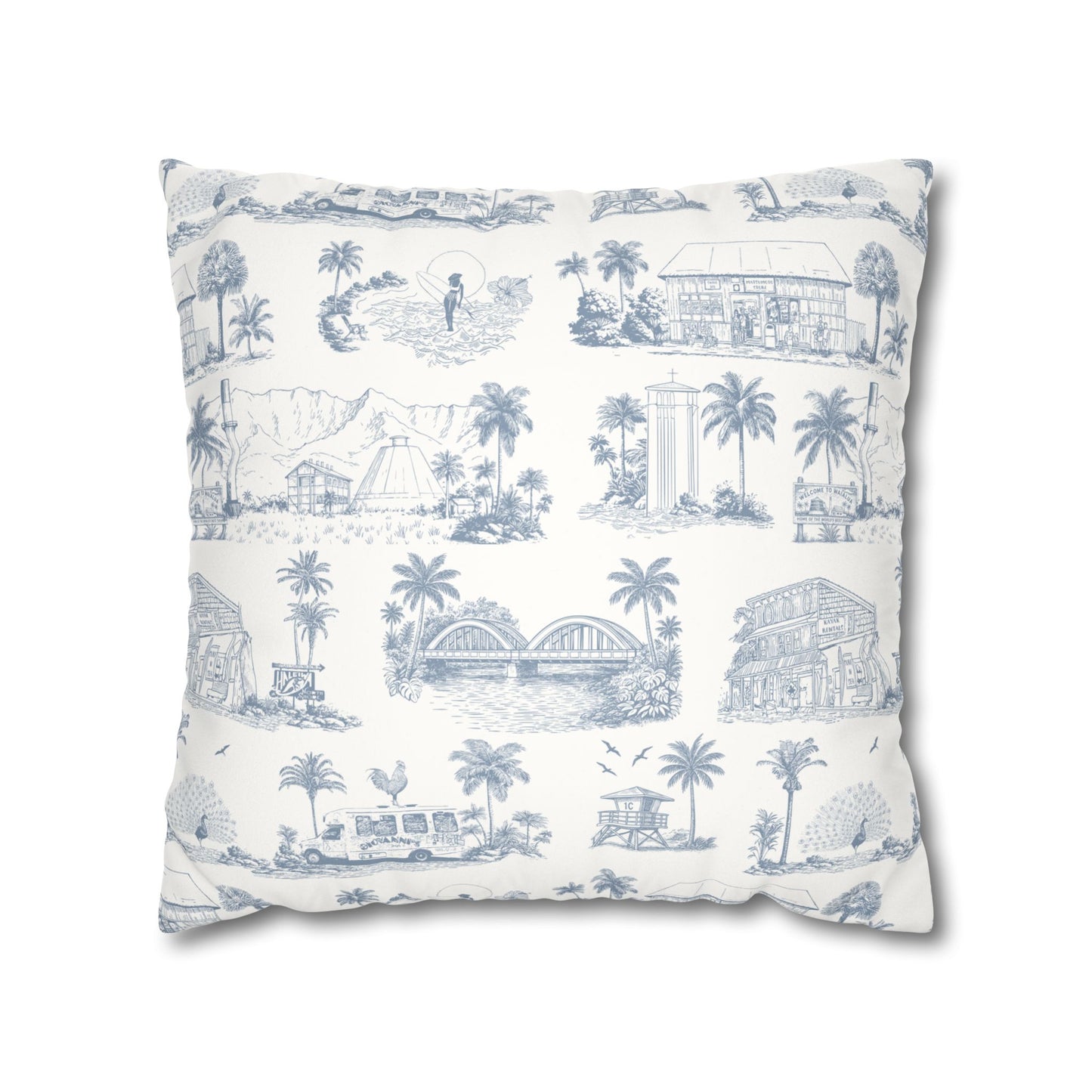 North Shore Faux Suede Pillowcase White without filler