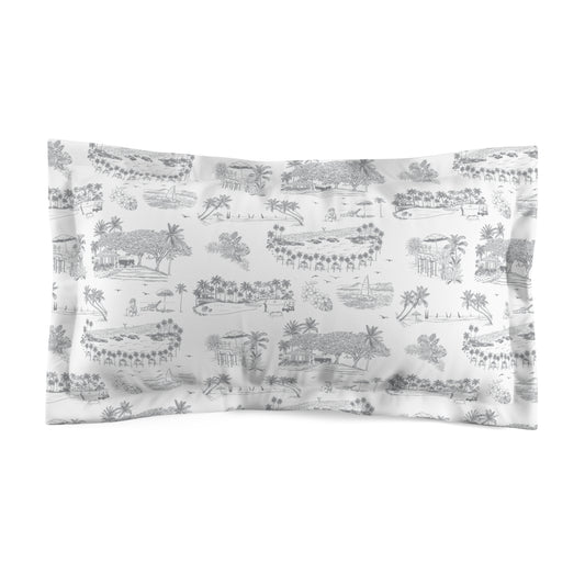 Ko Olina Pillow Sham white, gray