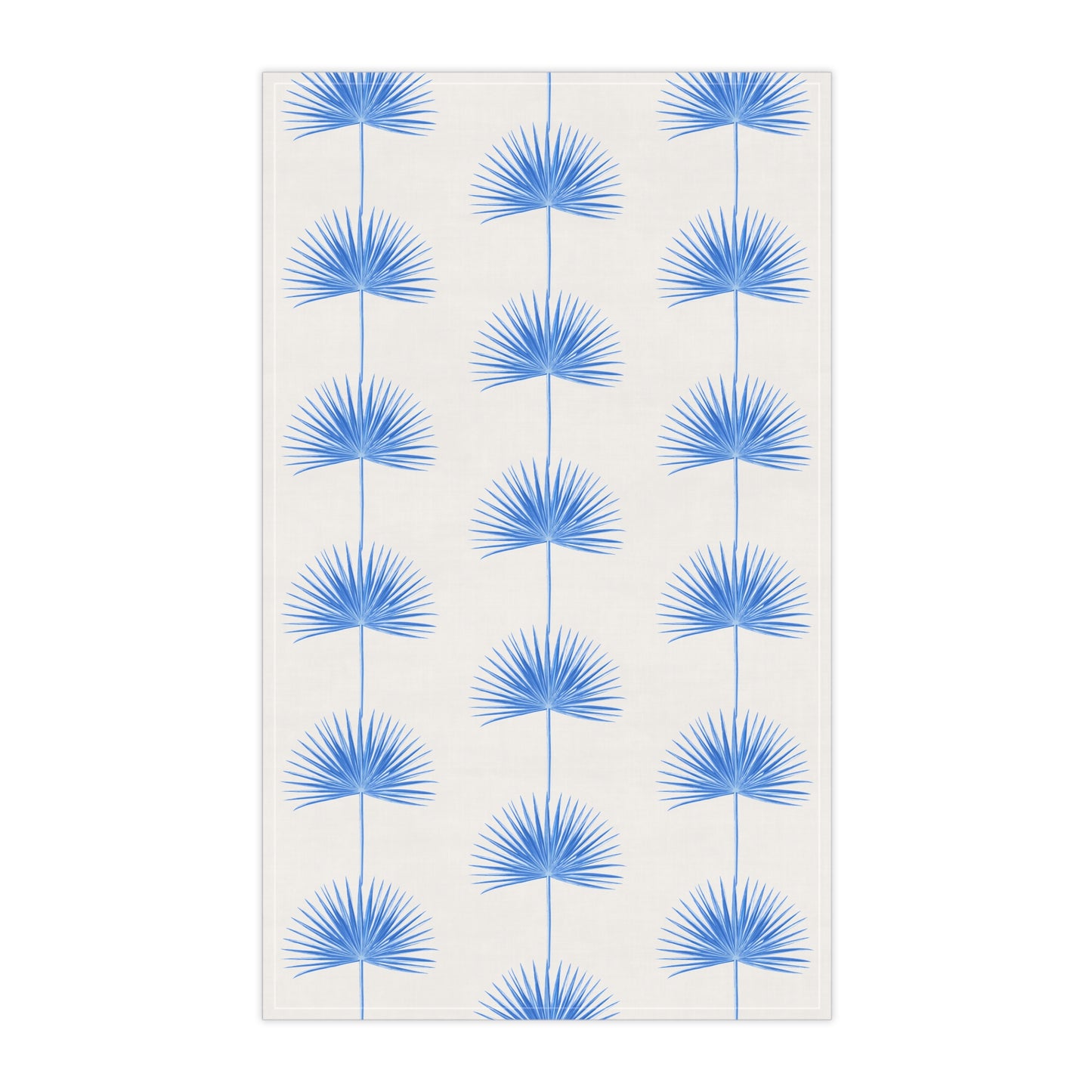Blue Palm Fan Tea Towels dark blue