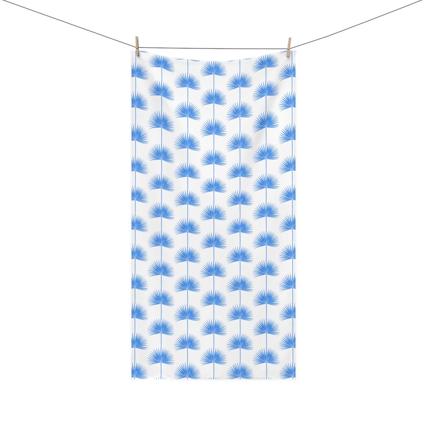 Blue Fan Palm Mink-Cotton Towel