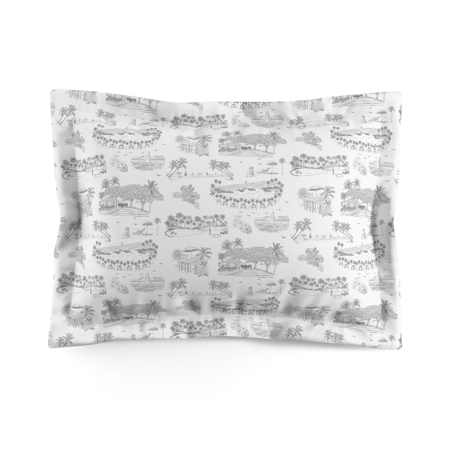 Ko Olina Pillow Sham white, gray