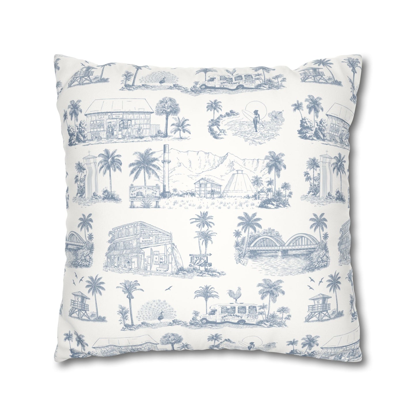 North Shore Faux Suede Pillowcase White without filler