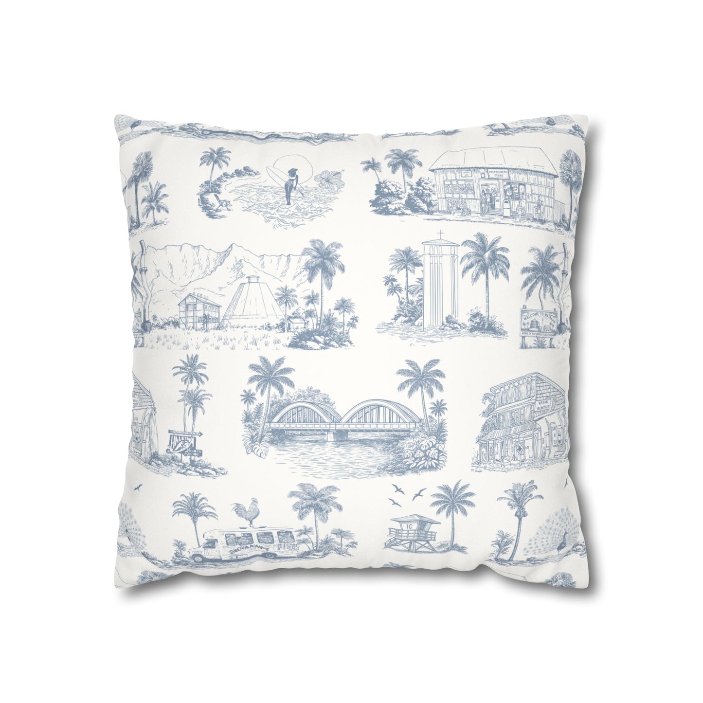 North Shore Faux Suede Pillowcase White without filler