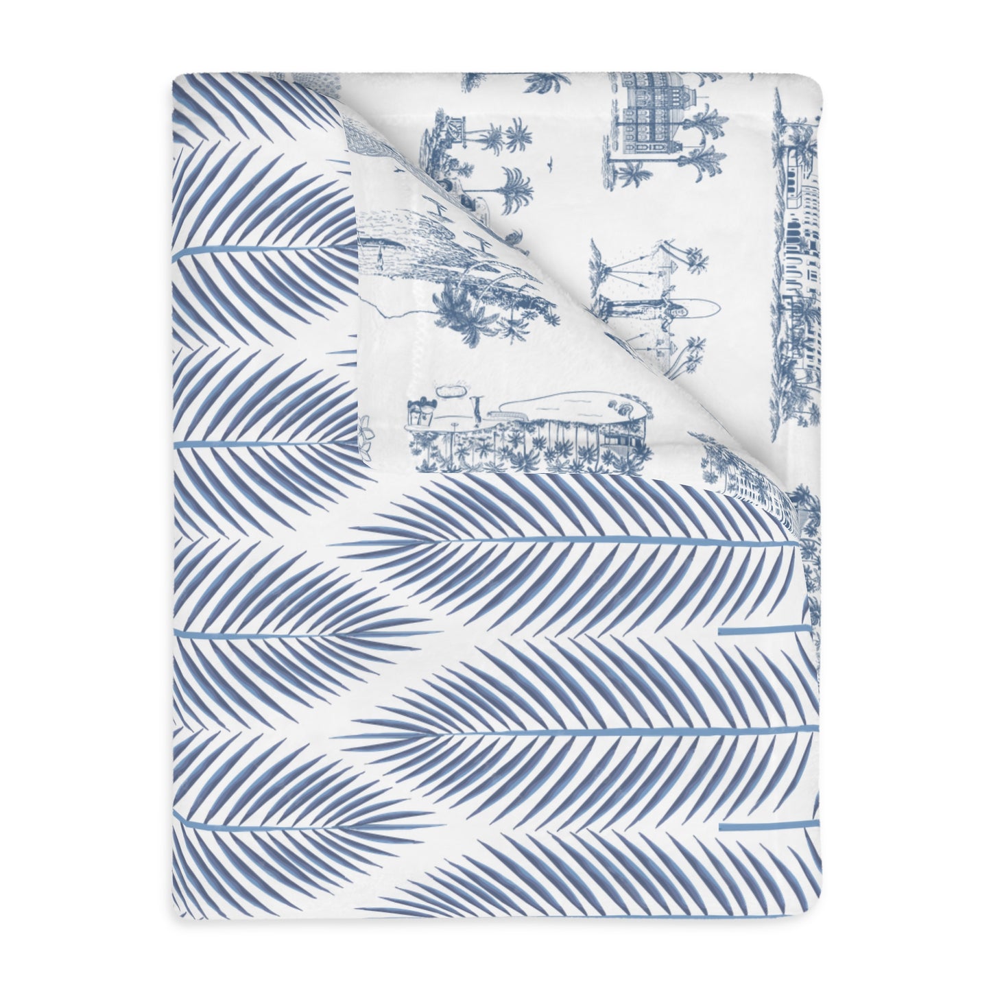 Palm Oahu Velveteen Microfiber Blanket