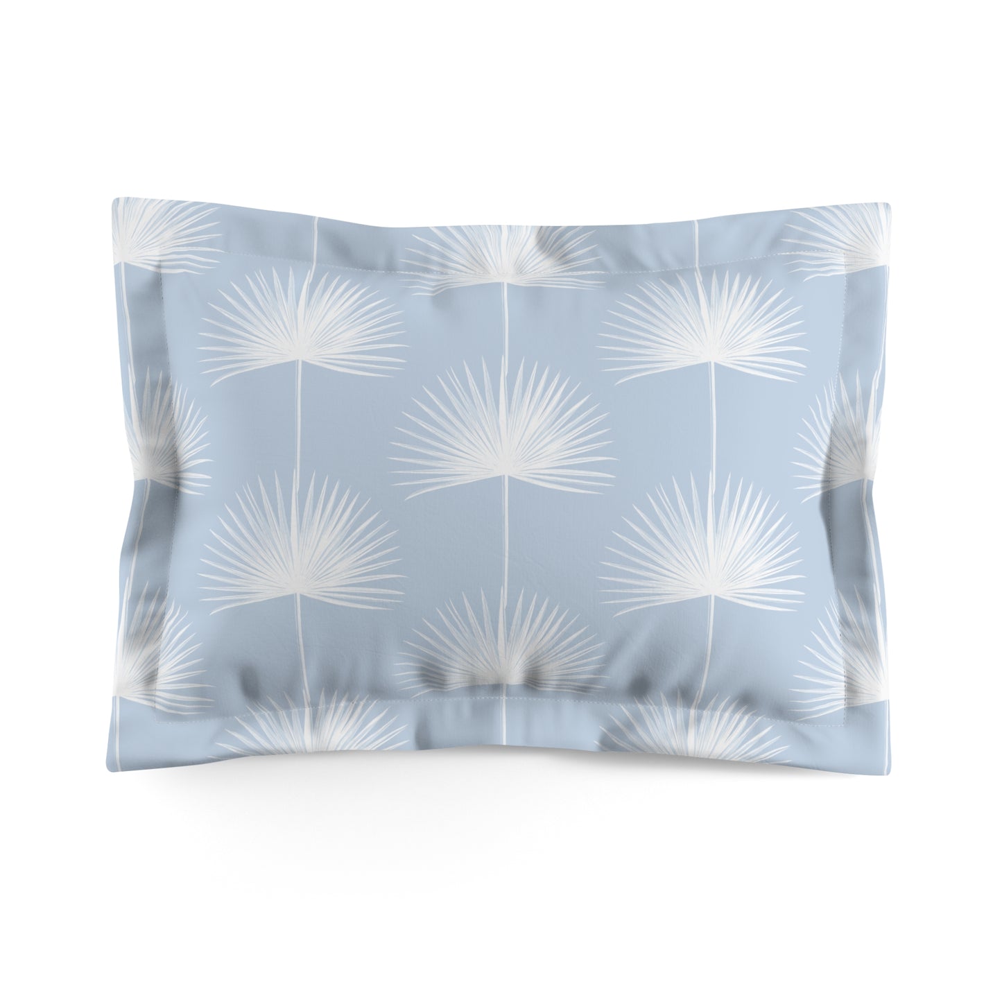 Fan Palm Sham blue
