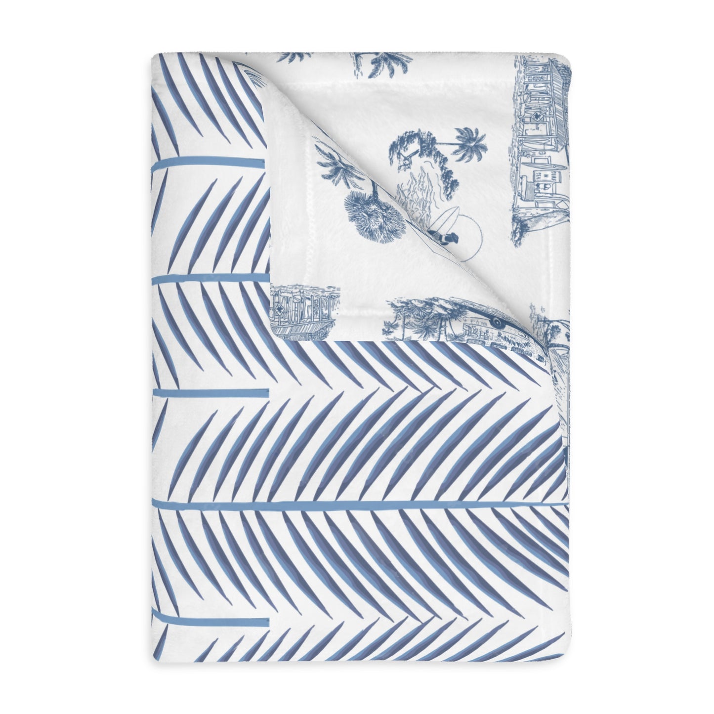Palm Oahu Velveteen Microfiber Blanket