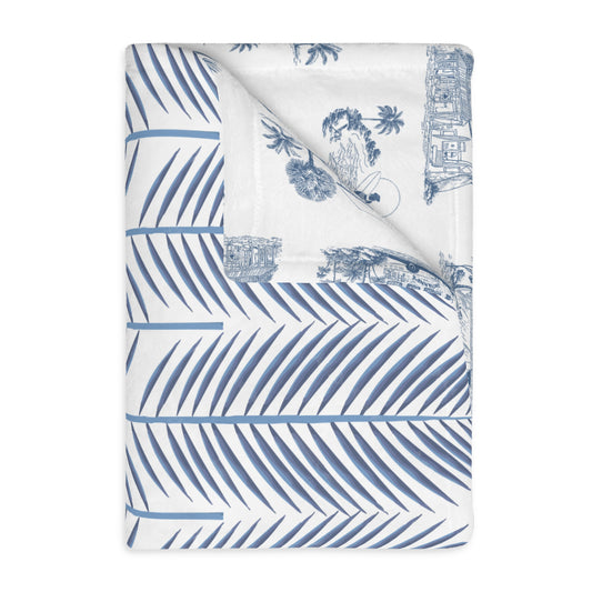 Palm Oahu Velveteen Microfiber Blanket