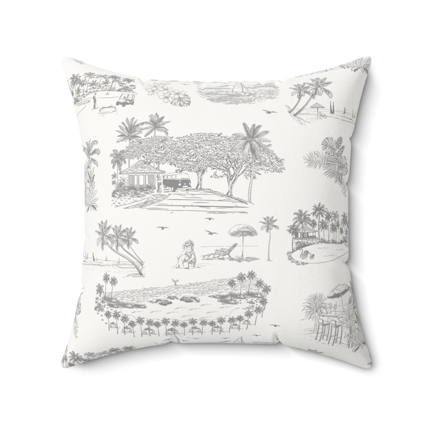 Ko Olina Faux Suede Pillow with filler