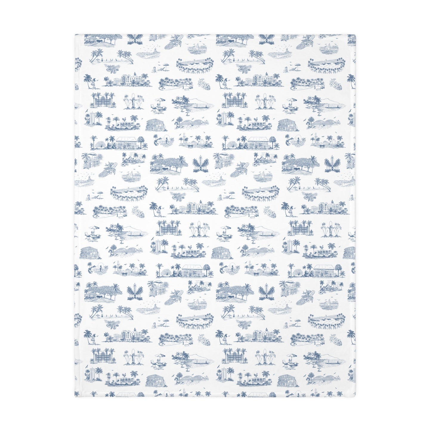 Palm Oahu Velveteen Microfiber Blanket