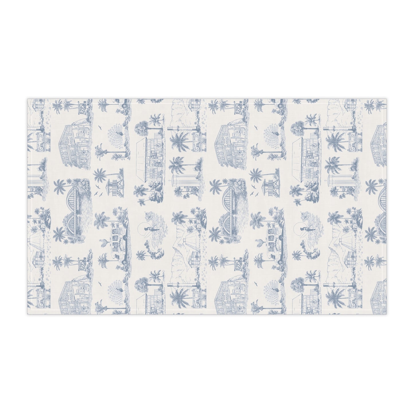 North Shore Tropical Linen Tea Towels light blue